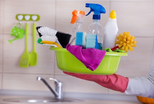 Daily office cleaning for desks and shared surfaces
