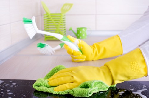 Commercial janitorial service cleaning shared workplace areas