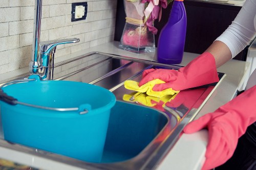 Bathroom cleaning for a rental property move-out