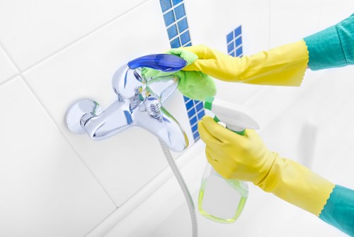 Deep cleaning supplies prepared for a one off cleaning appointment